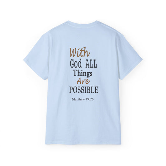 Faith Collection - With God All Things are Possible Womens T-Shirt